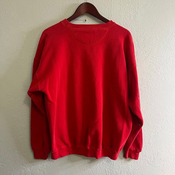 Vintage 90s Hard Rock Cafe Sweatshirt Mens XL Red Las Vegas Y2K Distress - Picture 5 of 12